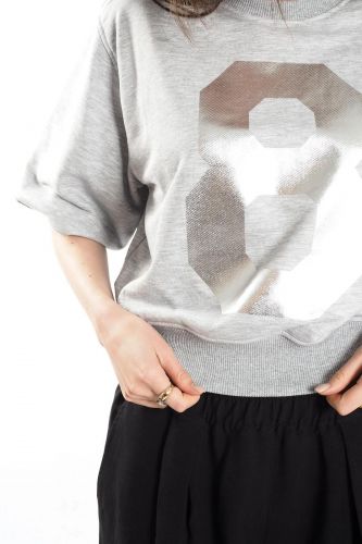 Sweat gris logo 8 8PM | Marine