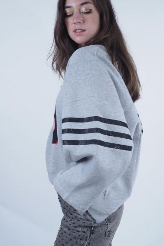 8PM sweat  Gris femmes (Sweat oversize - GODDARD gris clair) - Marine | Much more than shoes