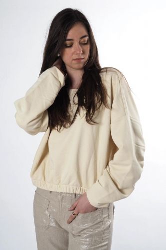 8PM sweat  Beige femmes (Sweat vanille - NAGOYA vanille resserage bas) - Marine | Much more than shoes