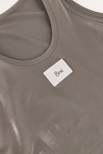 Top sans manches gris effet liquide 8PM | Marine