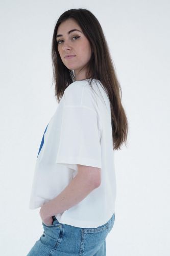T-shirt blanc 8PM | Marine