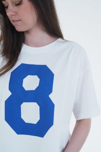 T-shirt blanc 8PM | Marine