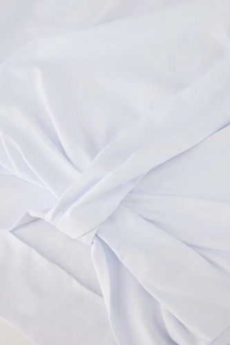 T-shirt blanc avec noeud sur le devant 8PM | Marine