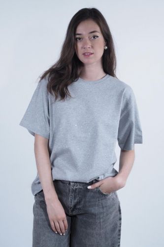 8PM tee-Shirt Gris femmes (Tshirt strass - INDIANA) - Marine | Much more than shoes