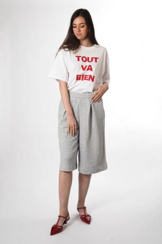 T-shirt blanc et rouge TOUT VA BIEN 8PM | Marine