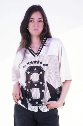 T-shirt vareuse champagne avec un imprimé 8, 8PM | Marine