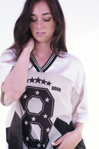 T-shirt vareuse champagne avec un imprimé 8, 8PM | Marine