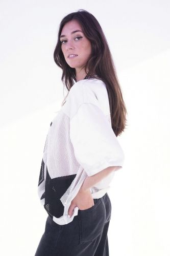 T-shirt vareuse champagne avec un imprimé 8, 8PM | Marine