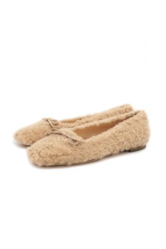 Ballerines bouclettes beige AGL | Marine