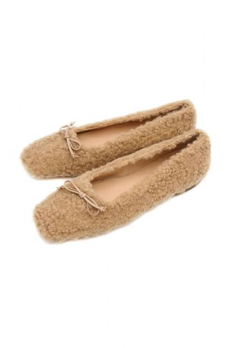 Ballerines bouclettes beige AGL | Marine