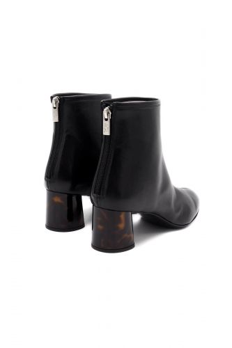 Boots noires chic à talon effet tortoise AGL | Marine