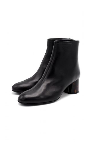 Boots noires chic à talon effet tortoise AGL | Marine