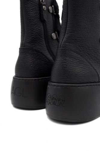 Boots à gros nœuds en satin AGL | Marine