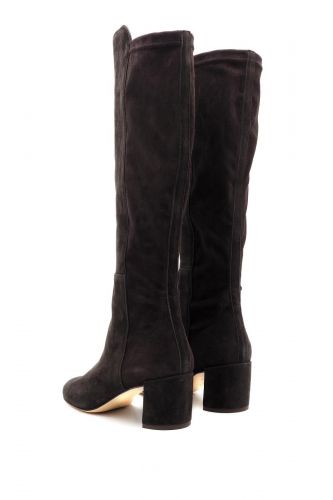 Bottes en daim brun à petit talon AGL | Marine
