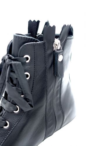 AGL bottine Noir femmes (AGL-Bottine lacet+zip - 938505 bottine noir lacet) - Marine | Much more than shoes
