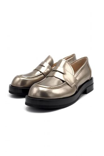 Mocassins en cuire bronze AGL | Marine