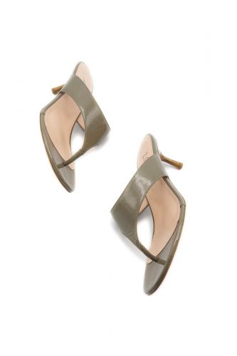 Sandales à talons kitten heel vert sauge AGL | Marine