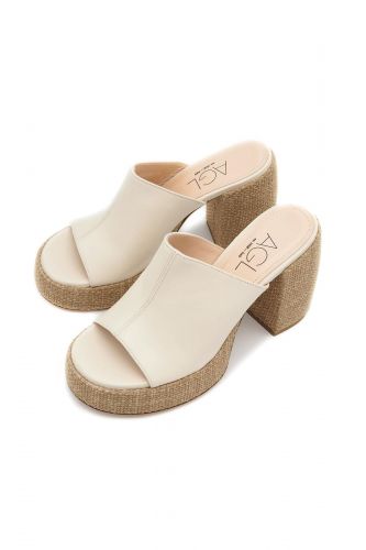 Mules à talons hauts écrues AGL | Marine