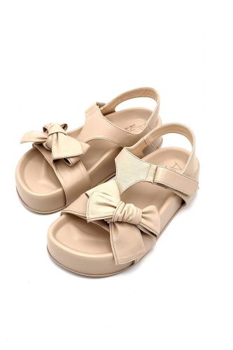 Sandales en cuir beige AGL | Marine