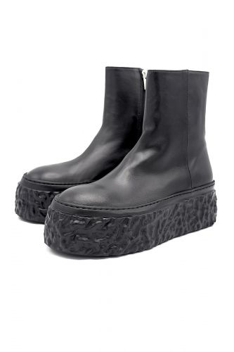 Boots en cuir noir AGL | Marine