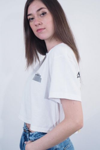 T-shirt crop top blanc AL AIN | Marine