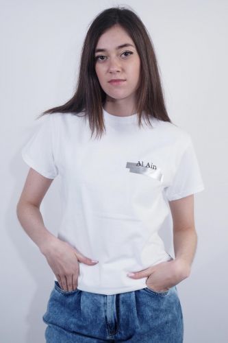 T-shirt blanc avec motif oiseaux AL AIN | Marine