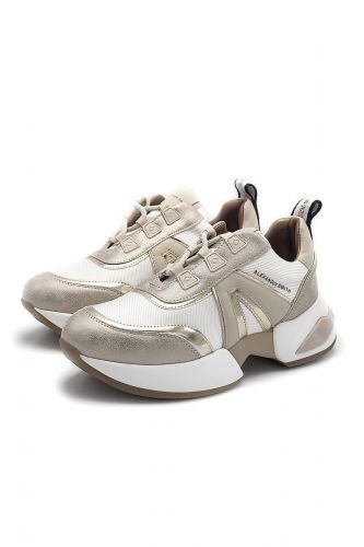 Alexander Smith basket bas Ecru femmes (blanc & doré semelle épaisse - MARBLE 1167 - WGD) - Marine | Much more than shoes