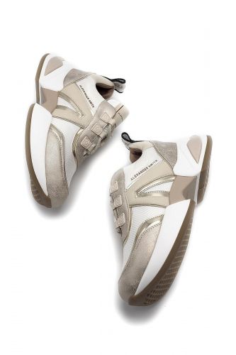 Alexander Smith basket bas Ecru femmes (blanc & doré semelle épaisse - MARBLE 1167 - WGD) - Marine | Much more than shoes