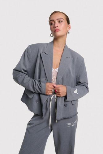 Blazer court croisé gris ALIX THE LABEL | Marine