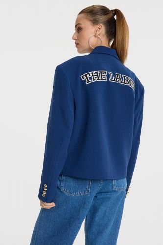 Blazer court bleu foncé ALIX THE LABEL | Marine