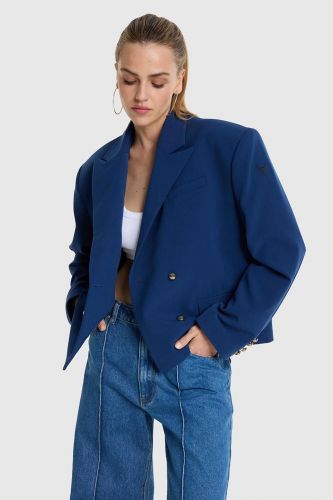 Blazer court bleu foncé ALIX THE LABEL | Marine
