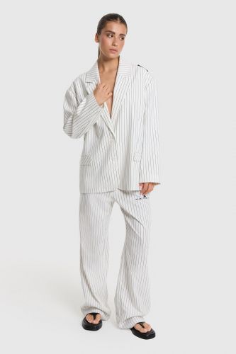 Blazer oversize rayé bleu et blanc ALIX THE LABEL | Marine