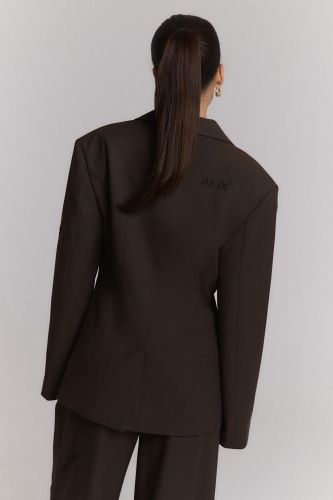 Blazer marron cintré à épaulettes ALIX THE LABEL | Marine Auvelais
