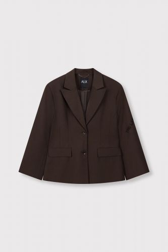 Blazer marron cintré à épaulettes ALIX THE LABEL | Marine Auvelais