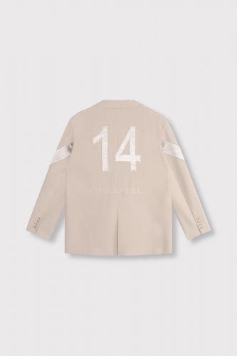 Blazer sand à bande satin ALIX THE LABEL | Marine