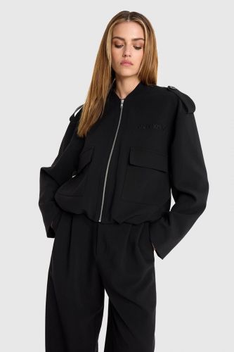 Veste bomber noir chic ALIX THE LABEL | Marine