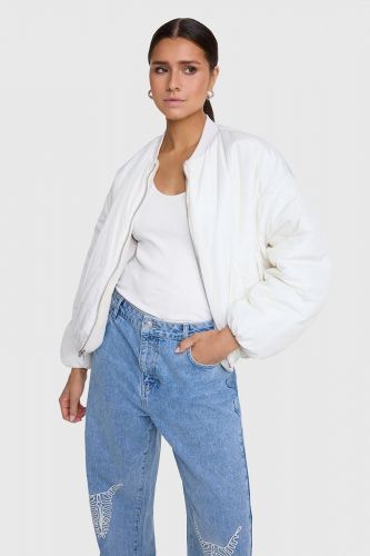 Bomber réversible écru ALIX THE LABEL | Marine