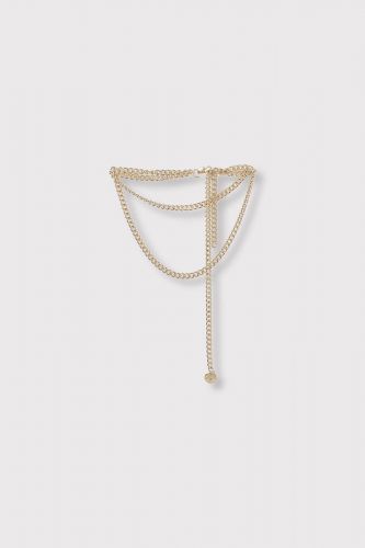 Ceinture à maillons dorée ALIX THE LABEL | Marine