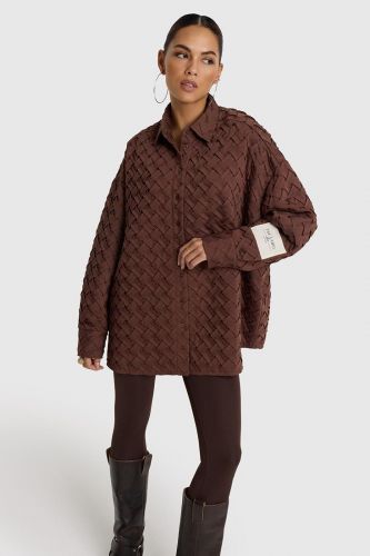 Chemise tressée marron ALIX THE LABEL | Marine