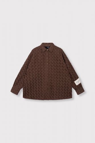 Chemise tressée marron ALIX THE LABEL | Marine