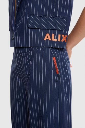 Pantalon barrel à rayures bleu marine ALIX THE LABEL | Marine