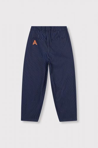Pantalon barrel à rayures bleu marine ALIX THE LABEL | Marine