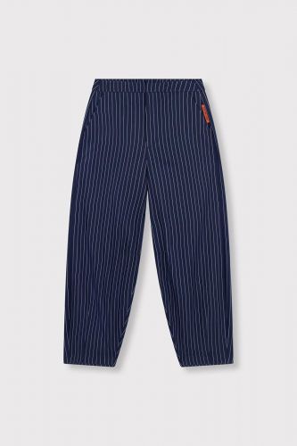 Pantalon barrel à rayures bleu marine ALIX THE LABEL | Marine