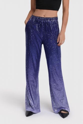 Pantalon à sequins violet ALIX THE LABEL | Marine