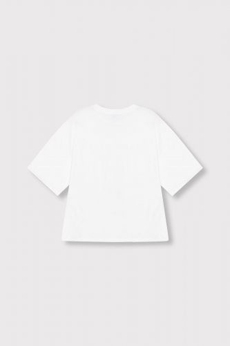 T-shirt blanc imprimé métallisé ALIX THE LABEL | Marine