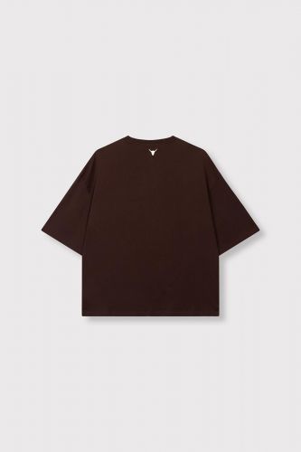 T-shirt marron avec logo à l’avant ALIX THE LABEL | Marine