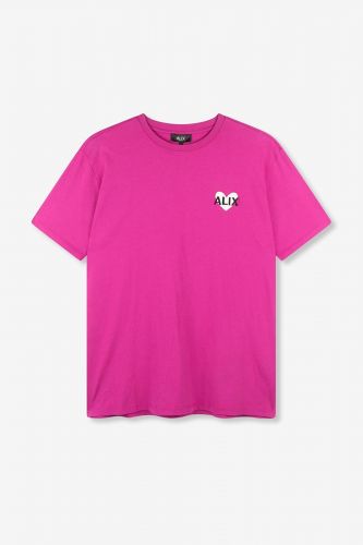Tshirt violet avec motif coeur ALIX THE LABEL | Marine