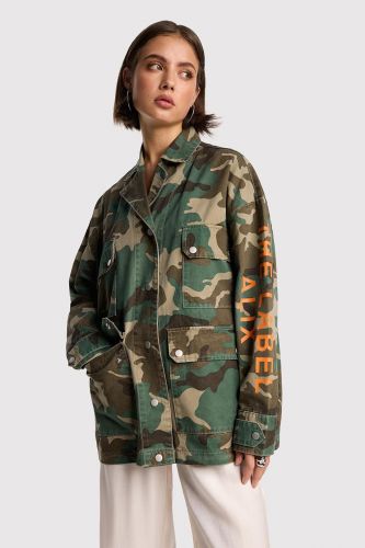 Veste camouflage kaki ALIX THE LABEL | Marine