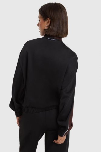 Veste sweat de survêtement marron avec dos noir ALIX THE LABEL | Marine