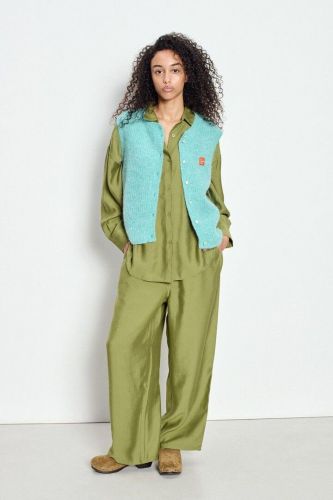Gilet court sans manches turquoise AMERICAN VINTAGE | Marine